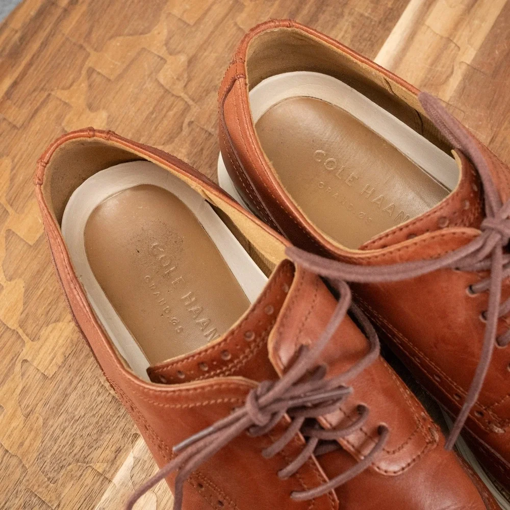 COLE HAAN ORIGINAL GRAND WINGTIP OXFORDS Woodbury/Ivory #C26471 SIZE 10 M